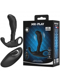 Черный изогнутый массажёр простаты с вибрацией и пультом ДУ - Baile - в Стерлитамаке купить с доставкой