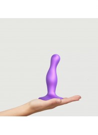 Фиолетовая насадка Strap-On-Me Dildo Plug Curvy size S - Strap-on-me - купить с доставкой в Стерлитамаке