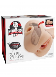 Телесный мастурбатор с вибрацией Double Pounder Vibrating Squeeze Stroker - Pipedream - в Стерлитамаке купить с доставкой