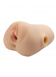 Телесный мастурбатор с вибрацией Double Pounder Vibrating Squeeze Stroker - Pipedream - в Стерлитамаке купить с доставкой