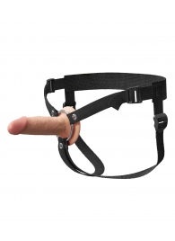 Телесный пустотелый фаллопротез 5’’ Hollow Silicone Strap-On - 14 см. - Pipedream - купить с доставкой в Стерлитамаке