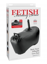 Черное надувное кресло с платформой для фиксации дилдо Body Dock Inflatable Love Seat - Pipedream - купить с доставкой в Стерлитамаке