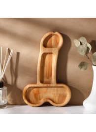 Деревянное блюдо для подачи в форме члена (25 х 16,5 х 1,7 см) - Сима-Ленд - купить с доставкой в Стерлитамаке