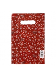 Красный подарочный новогодний пакет с вырубной ручкой (20х30 см) - Сима-Ленд - купить с доставкой в Стерлитамаке