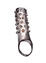 Дымчатая насадка на пенис с выпуклостями - 11 см. - Sex Expert - в Стерлитамаке купить с доставкой