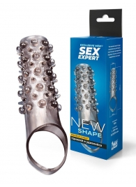 Дымчатая насадка на пенис с шипами и выпуклостями - 12 см. - Sex Expert - в Стерлитамаке купить с доставкой