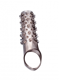 Дымчатая насадка на пенис с шипами и выпуклостями - 12 см. - Sex Expert - в Стерлитамаке купить с доставкой