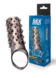 Дымчатая насадка на пенис с шипами и выпуклостями - 12,5 см. - Sex Expert - в Стерлитамаке купить с доставкой