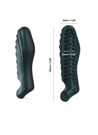 Серая силиконовая насадка на пенис с подхватом Manwan Ryzer - Manwan - в Стерлитамаке купить с доставкой