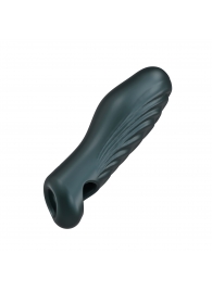 Серая силиконовая насадка на пенис с подхватом Manwan Ryzer - Manwan - в Стерлитамаке купить с доставкой