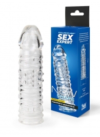Прозрачная закрытая насадка на пенис - 17 см. - Sex Expert - в Стерлитамаке купить с доставкой