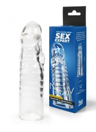 Прозрачная закрытая насадка на член - 15 см. - Sex Expert - в Стерлитамаке купить с доставкой