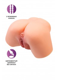 Телесный реалистичный мастурбатор-полуторс с 2 любовными входами - No Name - в Стерлитамаке купить с доставкой