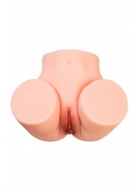 Телесный мастурбатор в форме попки с 2 любовными входами - No Name - в Стерлитамаке купить с доставкой