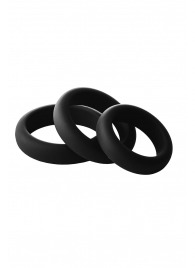 Набор из 3 черных эрекционных колец Smooth Silicone Cockring Pack - Dream Toys - в Стерлитамаке купить с доставкой
