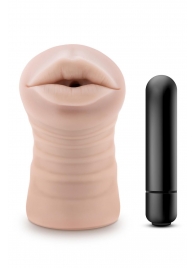 Телесный мастурбатор-ротик Nicole Vibrating Masturbator - Blush Novelties - в Стерлитамаке купить с доставкой