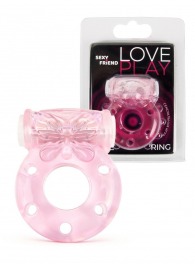 Розовое эрекционное виброкольцо с бабочкой - 1137 - в Стерлитамаке купить с доставкой