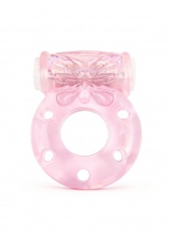 Розовое эрекционное виброкольцо с бабочкой - 1137 - в Стерлитамаке купить с доставкой