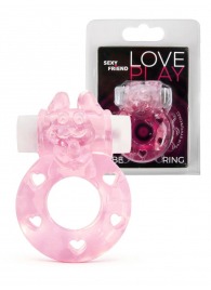 Розовое эрекционное виброкольцо в форме зайчика - 1137 - в Стерлитамаке купить с доставкой
