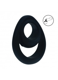 Черное эрекционное кольцо Double Ergo Silicone Cockring - Shots Media BV - в Стерлитамаке купить с доставкой