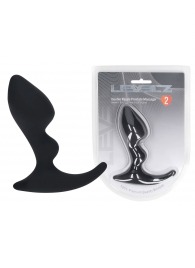 Черная анальная пробка для массажа простаты Double Ripple Silicone Prostate Massager - Shots Media BV - в Стерлитамаке купить с доставкой