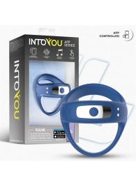 Синее интерактивное эрекционное виброкольцо Rank - Intoyou - в Стерлитамаке купить с доставкой