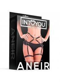 Черные стрепы на бёдра Aneir - Intoyou - купить с доставкой в Стерлитамаке