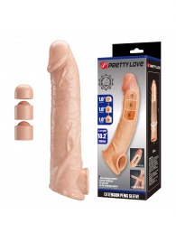 Телесный фаллоудлинитель с подхватом мошонки Silas - 26 см. - Baile - в Стерлитамаке купить с доставкой