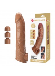 Карамельный фаллоудлинитель с подхватом мошонки Silas - 26 см. - Baile - в Стерлитамаке купить с доставкой
