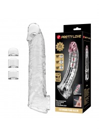 Прозрачный фаллоудлинитель с подхватом мошонки Silas - 26 см. - Baile - в Стерлитамаке купить с доставкой