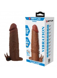 Коричневая насадка на пенис Quillon - 20 см. - Baile - в Стерлитамаке купить с доставкой