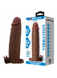 Коричневая насадка на пенис Xerxes - 22 см. - Baile - в Стерлитамаке купить с доставкой