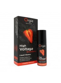 Жидкий вибратор Orgie High Voltage Strawberry - 15 мл. - ORGIE - купить с доставкой в Стерлитамаке