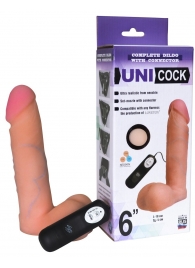 Фаллическая насадка Харнесс UNICOCK 6  с вибрацией - 18 см. - LOVETOY (А-Полимер) - купить с доставкой в Стерлитамаке