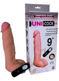 Фаллическая насадка Харнесс UNICOCK 9  с вибрацией - 24 см. - LOVETOY (А-Полимер) - купить с доставкой в Стерлитамаке