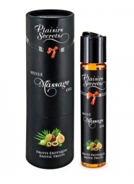 Массажное масло с ароматом экзотических фруктов Huile de Massage Gourmande Fruits Exotiques - 59 мл. - Plaisir Secret - купить с доставкой в Стерлитамаке