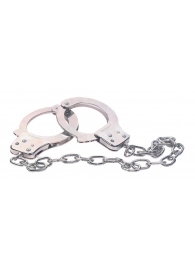 Наручники из металла с длинной цепочкой CHROME HANDCUFFS METAL HANDCUFFS W. KEY - NMC - купить с доставкой в Стерлитамаке