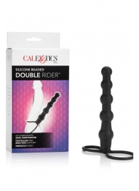 Насадка на пенис для двойного проникновения Silicone Beaded Double Rider - 14 см. - California Exotic Novelties - в Стерлитамаке купить с доставкой