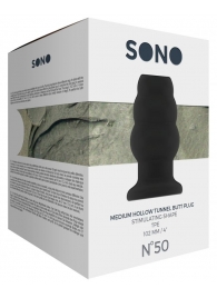 Чёрная анальная пробка с тоннелем №50 Medium Hollow Tunnel Butt Plug 4 Inch - 10,2 см. - Shots Media BV