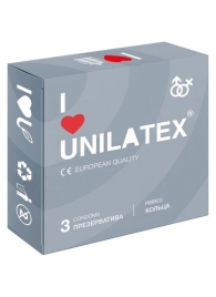 Презервативы с рёбрами Unilatex Ribbed - 3 шт. - Unilatex - купить с доставкой в Стерлитамаке