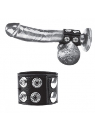 Ремень на член и мошонку 1.5  Cock Ring With Ball Strap - BlueLine - купить с доставкой в Стерлитамаке