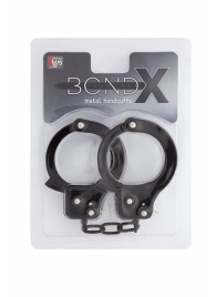 Чёрные наручники из листового металла BONDX METAL CUFFS BLACK - Dream Toys - купить с доставкой в Стерлитамаке