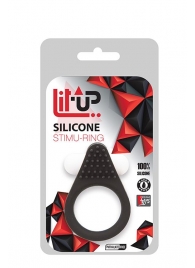 Чёрное эрекционное кольцо LIT-UP SILICONE STIMU RING 1 BLACK - Dream Toys - в Стерлитамаке купить с доставкой