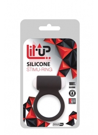 Чёрное эрекционное виброкольцо LIT-UP SILICONE STIMU RING 3 BLACK - Dream Toys - в Стерлитамаке купить с доставкой