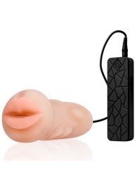 Мастурбатор-ротик с вибрацией REALSTUFF VIBRATING MASTURBATOR MOUTH - Dream Toys - в Стерлитамаке купить с доставкой