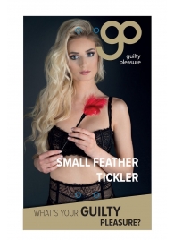Пластиковая метелочка с красными пёрышками Small Feather Tickler - 32 см. - Blush Novelties - купить с доставкой в Стерлитамаке