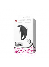 Чёрное эрекционное кольцо с вибрацией Rabbit Vibrator - Baile - в Стерлитамаке купить с доставкой