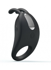 Чёрное эрекционное кольцо с вибрацией Rabbit Vibrator - Baile - в Стерлитамаке купить с доставкой
