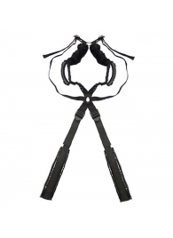 Чёрный бондажный комплект Romfun Sex Harness Bondage на сбруе - Romfun - купить с доставкой в Стерлитамаке