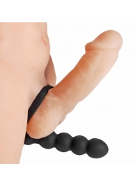 Насадка для двойного проникновения Double Fun Cock Ring with Double Penetration Vibe - XR Brands - в Стерлитамаке купить с доставкой